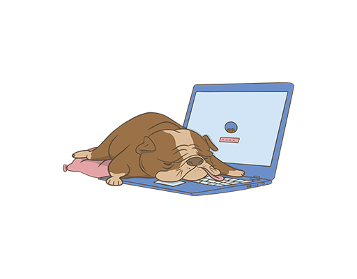 卡通小狗图案哈巴狗图案电脑狗图案男装印花素材