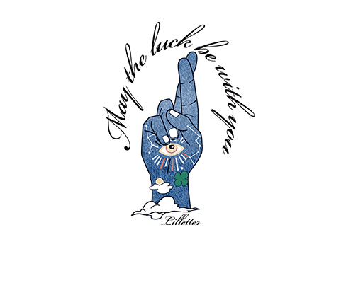 卡通手指图案牛仔图案变形英文字母图案男装印花素材人物手指