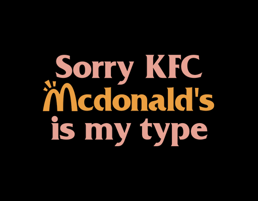 卡通英文字母图案彩色英文字母麦当劳英文字母