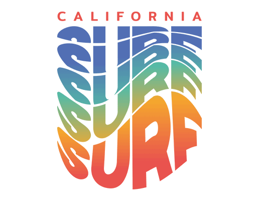 彩色英文字母图案SURF英文字母男装文字印花素材