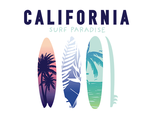 冲浪板图案卡通英文字母图案夏季印花素材男装印花素材