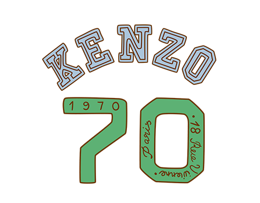 卡通英文字母图案数字字母图案男装文字印花素材数字70KENZO英文字母