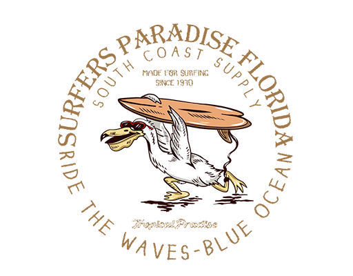 卡通动物图案手绘鸟图案圆形图案冲浪鸟图案男装印花素材