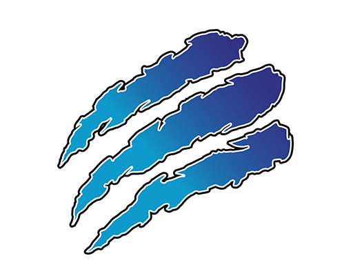 卡通虎爪图案彩色虎爪痕迹男装印花素材破碎