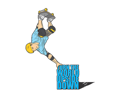 滑板男孩图案手绘卡通人物卡通英文字母图案