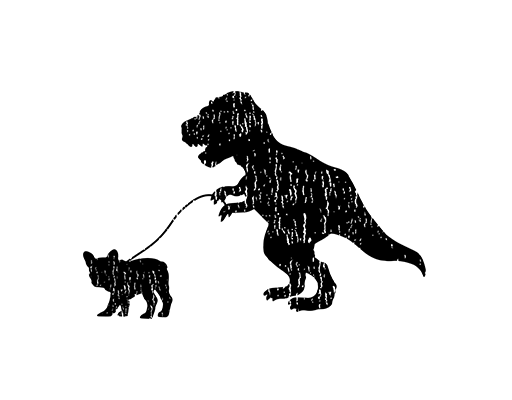 卡通恐龙图案牵小狗的恐龙男装印花素材破碎印花素材恐龙剪影图案