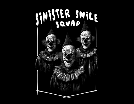 卡通小丑图案三个小丑头像卡通英文字母图案手写英文字母男装印花素材