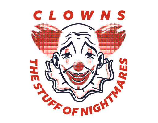 卡通小丑头像手绘卡通人物头像卡通英文字母图案男装印花素材男人头像