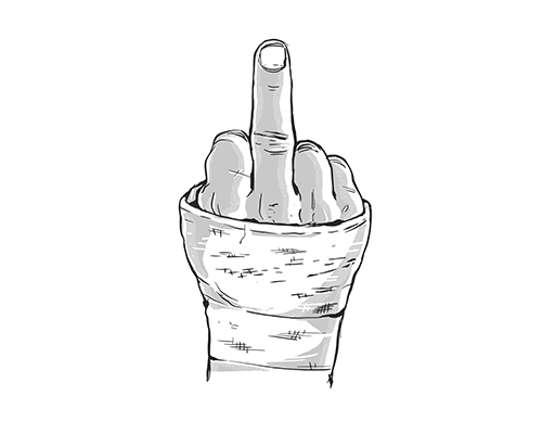 卡通手势图案手绘手指图案男装印花素材T恤卫衣印花素材