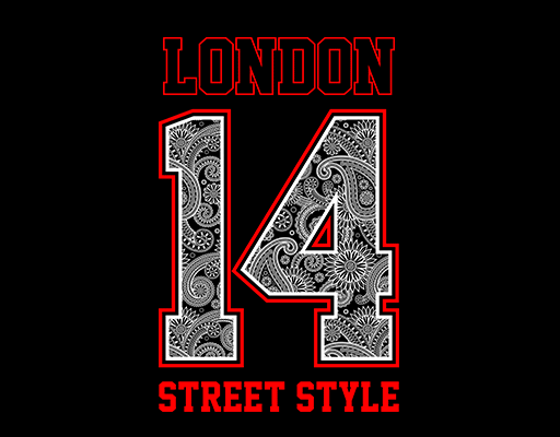 佩斯花纹图案腰果花图案数字字图案数字14图案男装印花素材