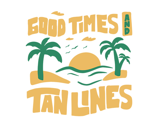 手绘椰子树图案变形英文字母图案男装印花素材夏季印花图案