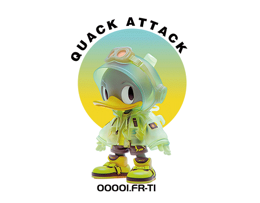 卡通鸭子彩色鸭子3D鸭子ai绘画卡通动物男装印花素材烫画素材