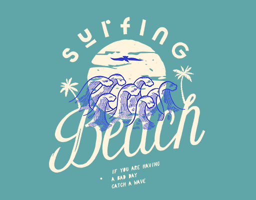 卡通英文字母手写英文字母海浪图案男装文字印花素材夏季印花图案