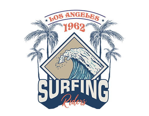 卡通椰子树图案海浪图案立体英文字母图案男装印花素材