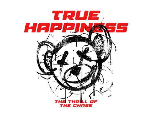 涂鸦熊头图案手写英文字母手绘熊头男装印花素材破碎熊头