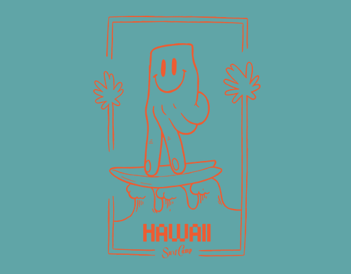 卡通手指图案手绘手指滑板图案微笑表情图案男装印花素材