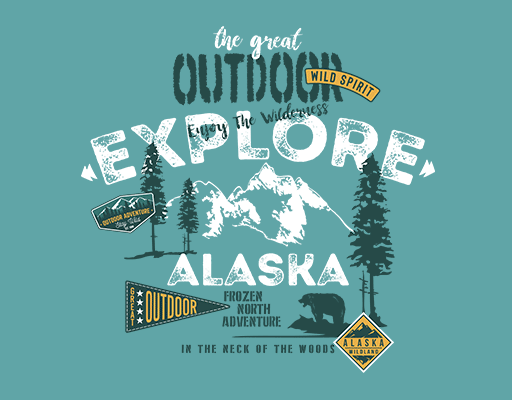 破碎英文字母图案卡通英文字母卡通山峰树木图案男装印花素材徽章绣花章图案