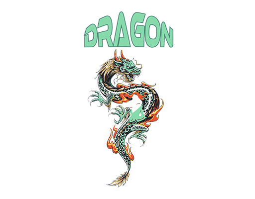 卡通动物图案手绘龙图案变形英文字母图案男装动物印花素材图腾图案