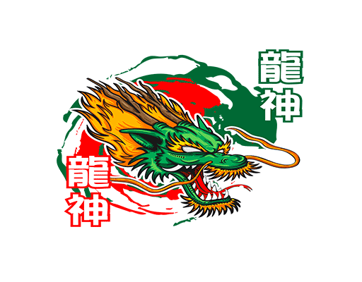 卡通动物头像卡通龙头图案手绘龙头中文字母图案男装印花素材龙年图案青龙图案