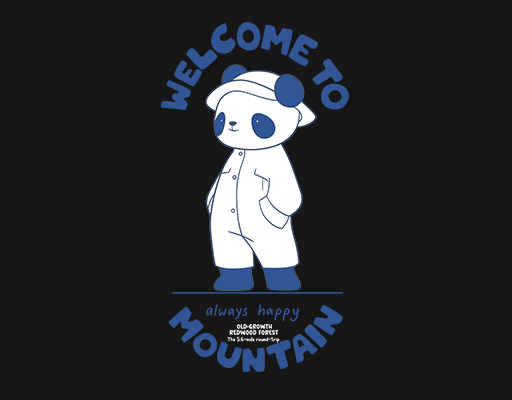 卡通熊猫戴帽子凶嘛手绘卡通动物简笔熊猫戴帽子熊猫男装印花素材卡通动物