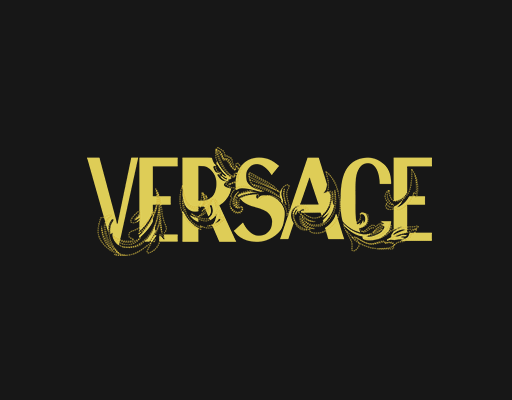 卡通英文字母范思哲英文字母VERSACE英文字母卡通花纹图案男装印花素材