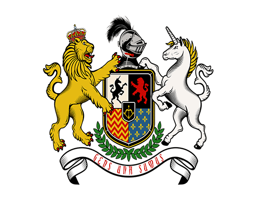 卡通狮子手绘狮子独角兽欧美徽章图案复古章图案武士头盔图案手绘马