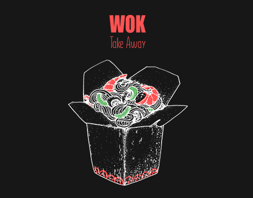 卡通盒子卡通食物手绘盒子食物男装印花素彩色面条盒子卡通英文字母