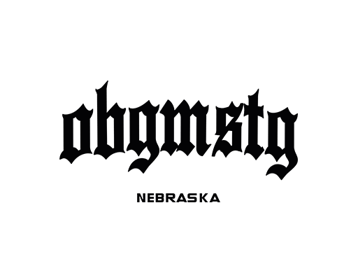 卡通英文字母图案复古英文字母男装文字印花图案变形英文字母OBGMSTG