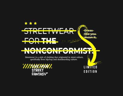 手写英文字母卡通箭头图案卡通英文字母图案男装文字印花素材