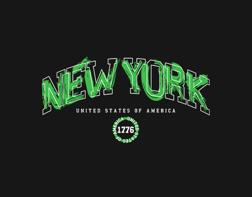 涂鸦英文字母手写英文字母男装文字印花素材NEW YORK英文字母手写英文字母