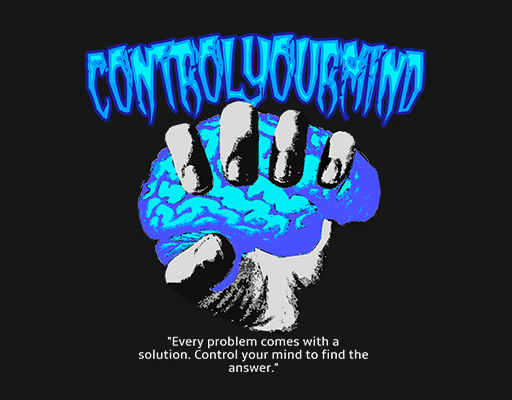 卡通手指图案手写英文字母脑子图案男装烫画图案欧美印花素材