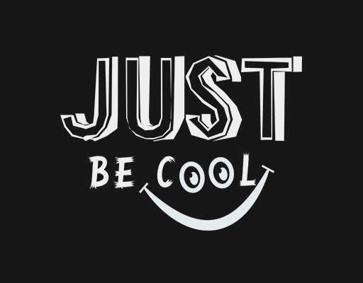 卡通英文字母图案手写英文字母JUST COOL表情卡通英文字母男装表情印花素材