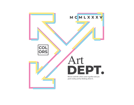 卡通符号图案彩色线条OFF WHITE图案男装印花素材卡通英文字母