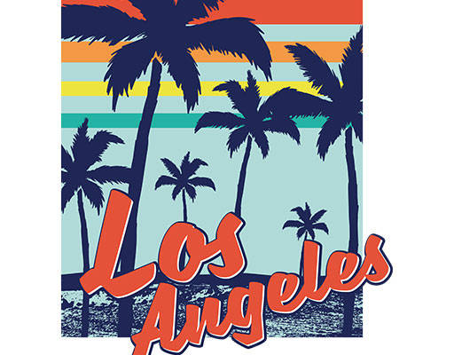 椰子树剪影矢量手写文字矢量卡通文字风景矢量