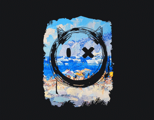 卡通小怪兽图案卡通表情破碎油画图案涂鸦卡通图案男装烫画图案男装印花素材小怪兽表情