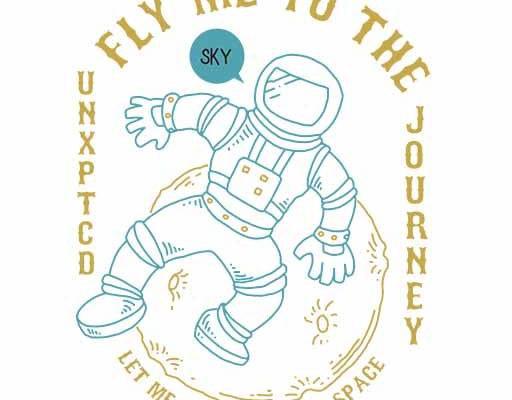 卡通宇航员矢量手绘卡通人物星球图案英文字母矢量