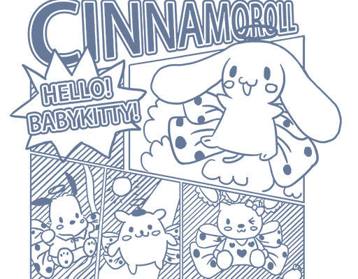 连环漫画图案卡通图案手绘卡通动物英文字母线条图案