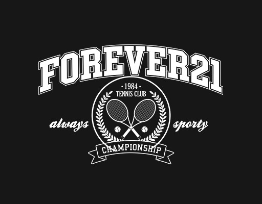 卡通球拍麦穗图案FOREVER21英文字母男装印花素材T恤卫衣印花图案文字网球拍