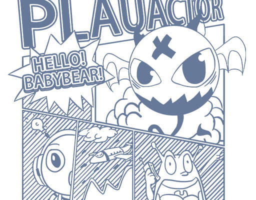 连环漫画图案卡通图案手绘卡通动物英文字母线条图案