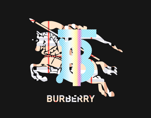 卡通马图案BURBERRY巴宝莉印花素材TB印花图案品牌印花图案男装印花素材