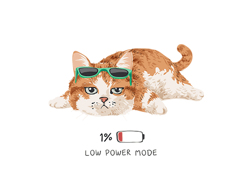 卡通猫咪图案手绘猫电量显示戴眼镜的猫男装动物印花素材趴着的猫图案