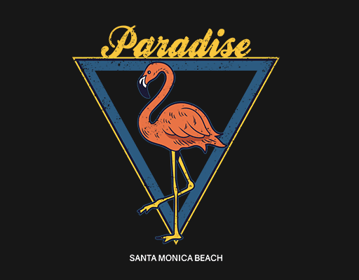 卡通丹顶鹤可通火烈鸟图案手写英文字母图案破碎英文字母男装印花素材