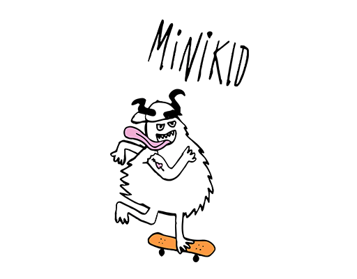 滑板卡通图案卡通英文字母图案可爱卡通怪兽图案手绘卡通男装印花图案