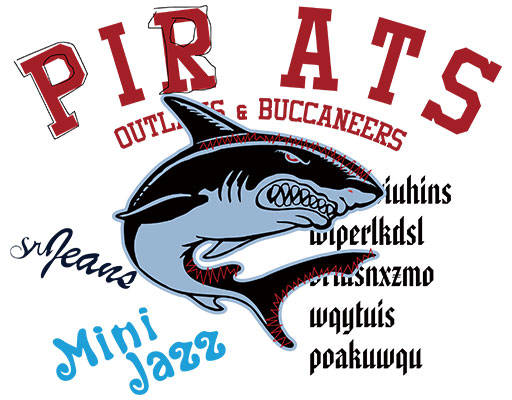 卡通鲨鱼矢量海洋生物矢量卡通鱼剪影