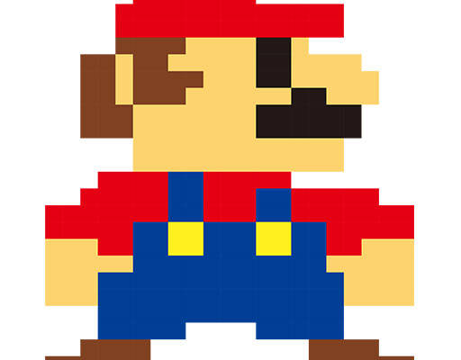 马赛克马里奥矢量卡通人物矢量游戏人物矢量