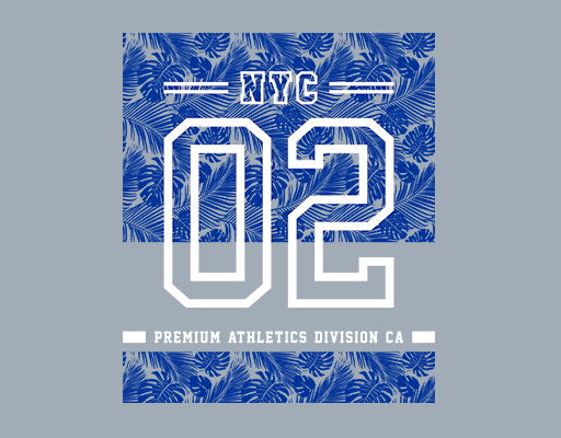 卡通数字字母图案树叶图案男装文字印花素材男装数字印花图案