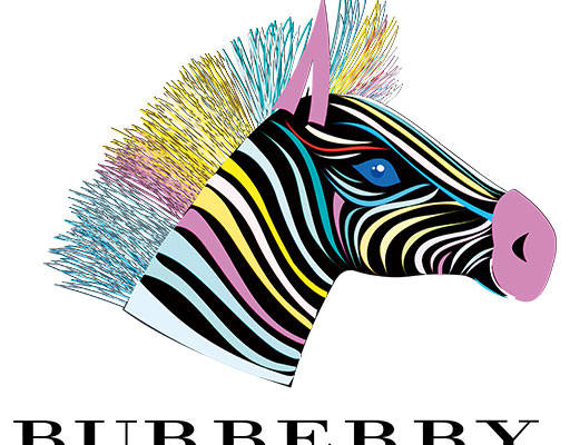 斑马头像矢量英文字母矢量彩色斑马