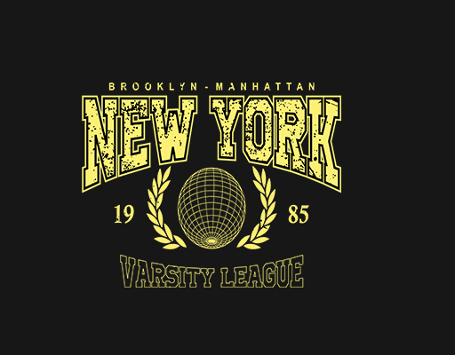 变形英文字母图案NEW YORK英文字母破碎英文字母圆形麦穗图案男装印花素材