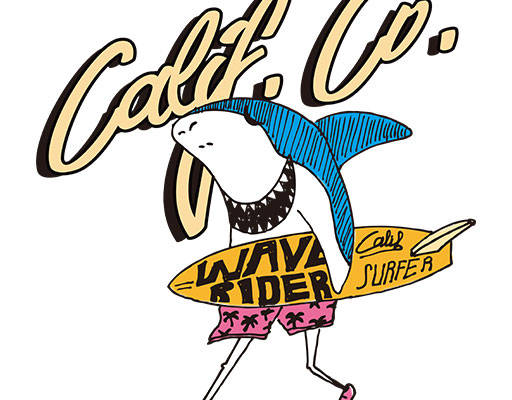 卡通鲨鱼矢量手绘鲨鱼英文字母矢量冲浪板矢量