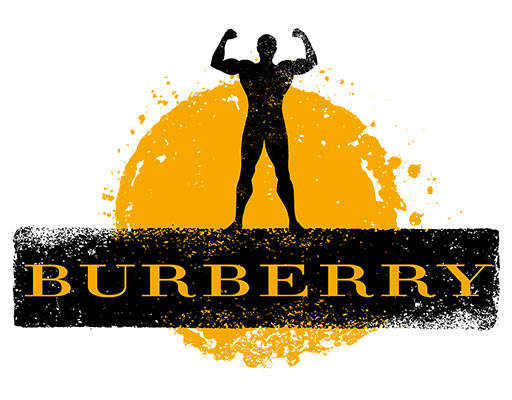 卡通男人剪影矢量巴宝莉英文字母矢量破碎圆形矢量